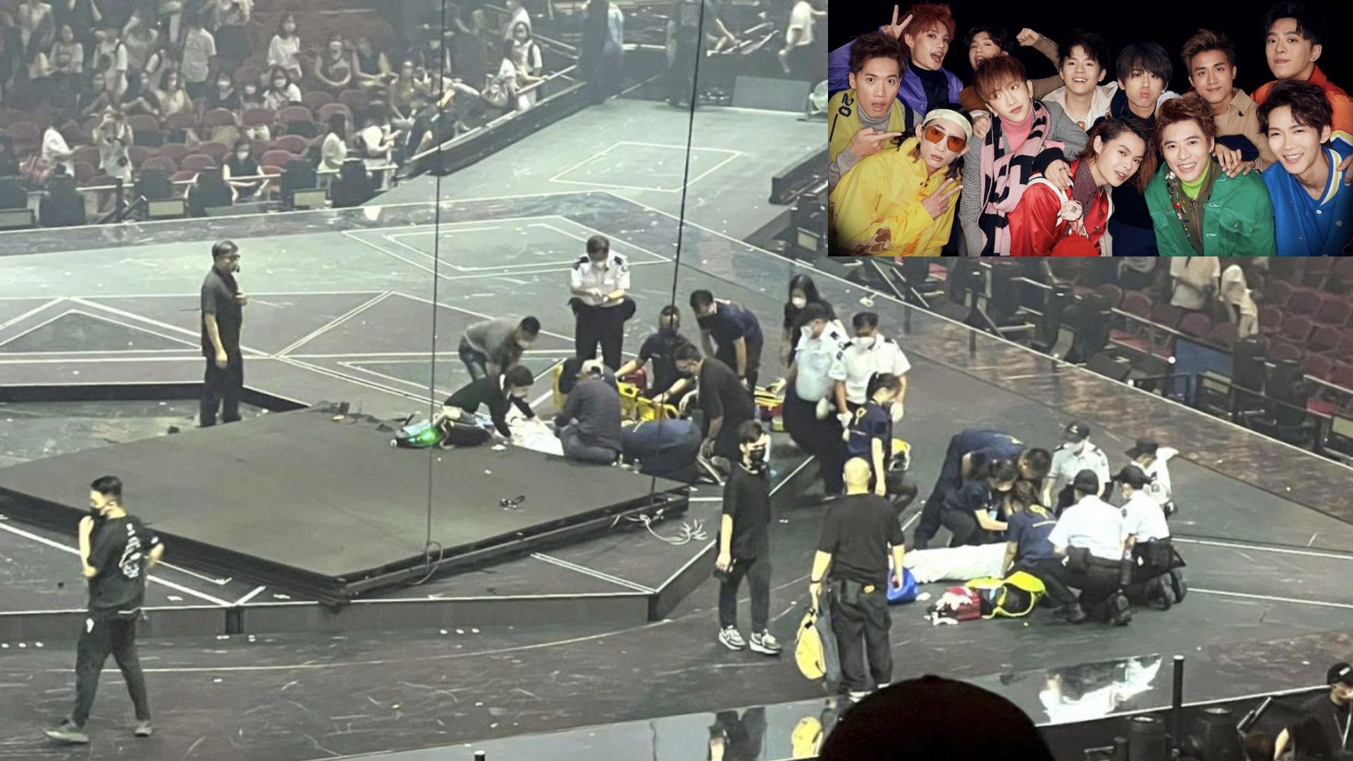 A large-scale accident happened during a Hong Kong boy band MIRROR concert.