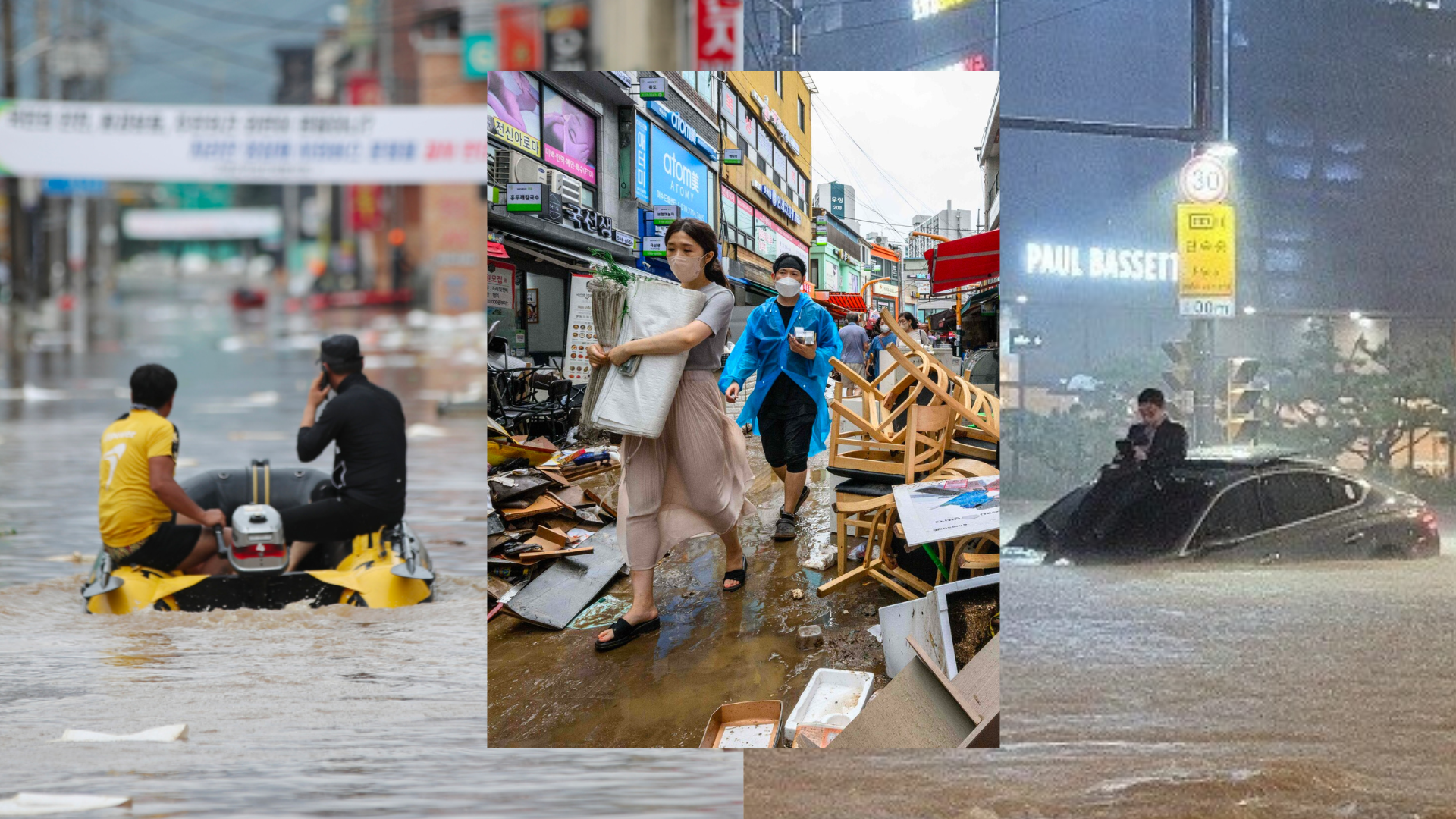 Similar to a scene from a movie, South Korea has been completely flooded due to heavy rainfall.